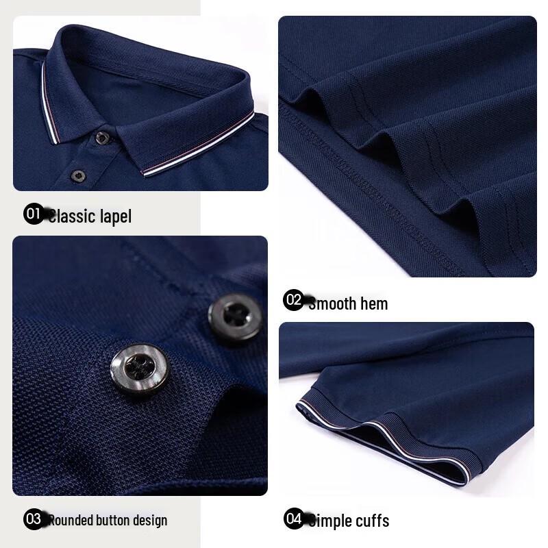 SHANSHAN Men's Summer Business Casual Polo Shirt & Shorts Set