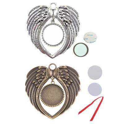 Angel Wing Shape Pendant Hot Transfer Printing Charms Heat Sublimation Wing Ornament for DIY Craft Photo Jewelry Making