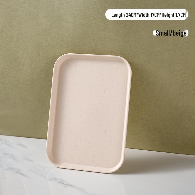 Rectangular Plastic Tea and Snack Tray for Home, Hotel, or Restaurant Use