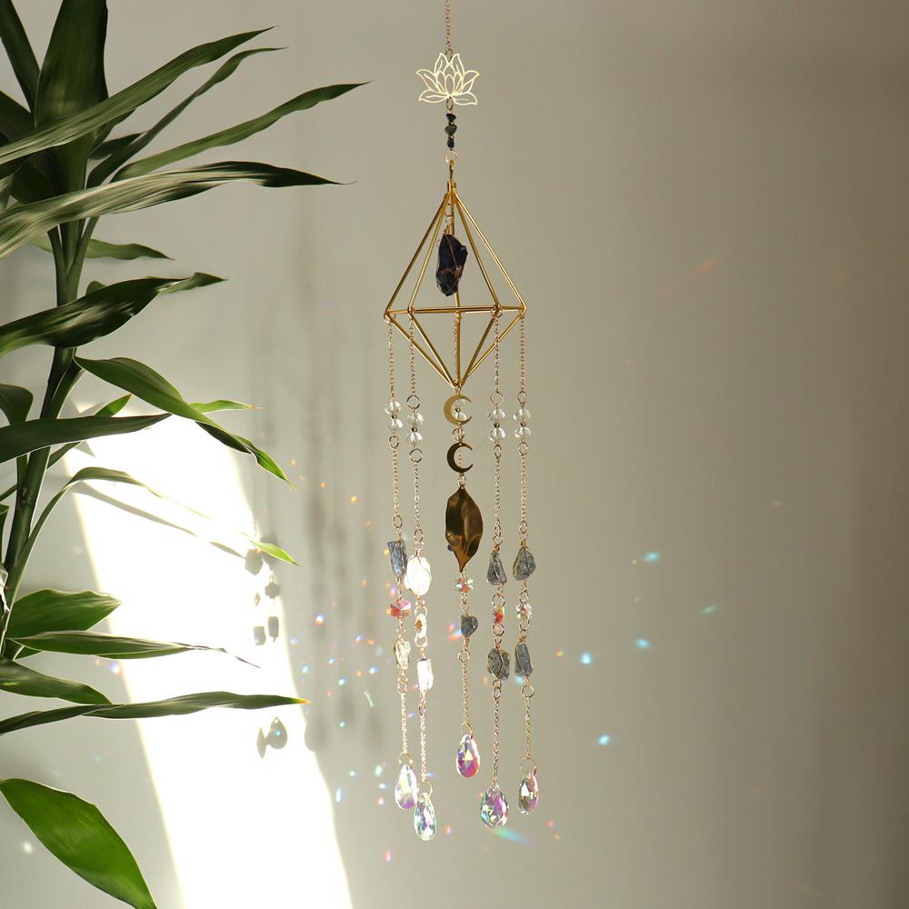 Dreamy Rainbow Crystal Wind Chime - Outdoor Sun Catcher Pendant T76