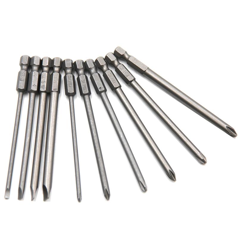 Schraubendreher-Set Stark magnetischer Bithalter Stahl Schlitzschraubendreher-Bits Autoreparatur Werkzeug Zubehör für Elektrowerkzeuge