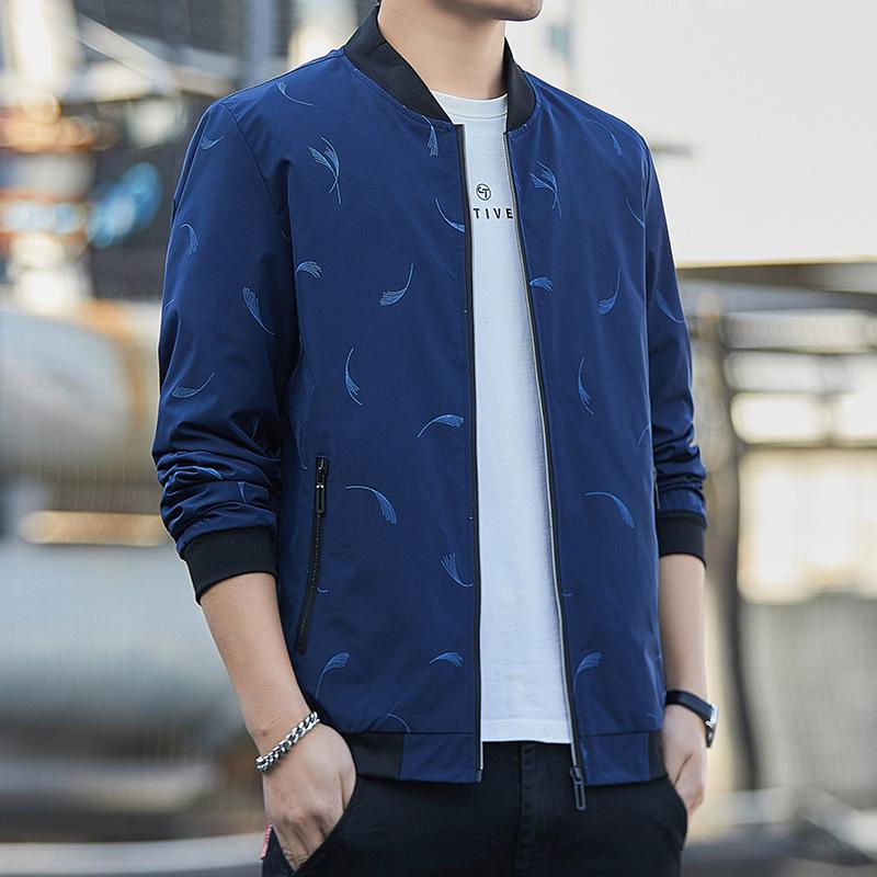 

Мужская модная повседневная куртка на весну и осень 2024 года XL синий