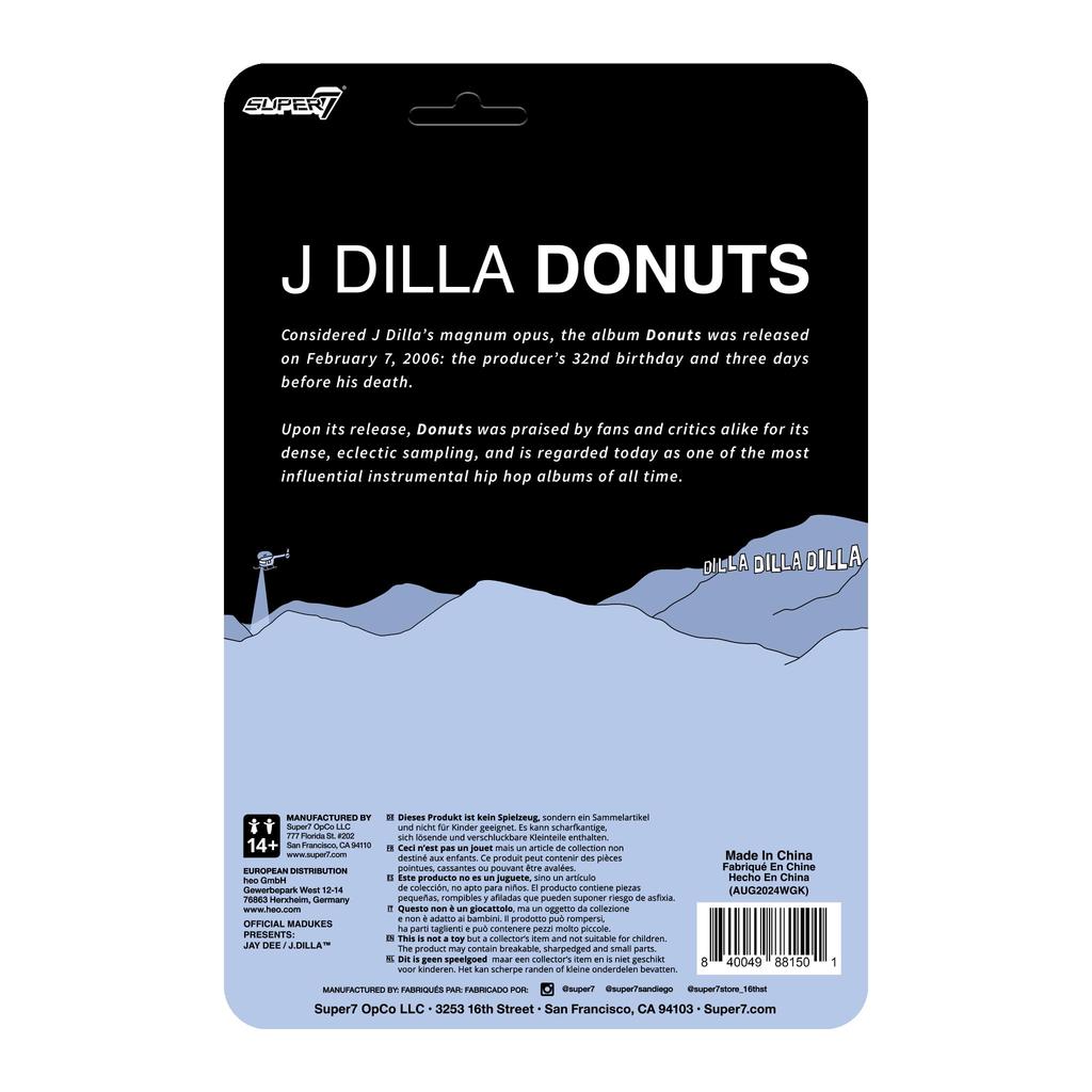 Super7 J Dilla Donuts Album Cover J Dilla Action Figure Accessory Hip Hop Collectible Retro Toy - 3.75"