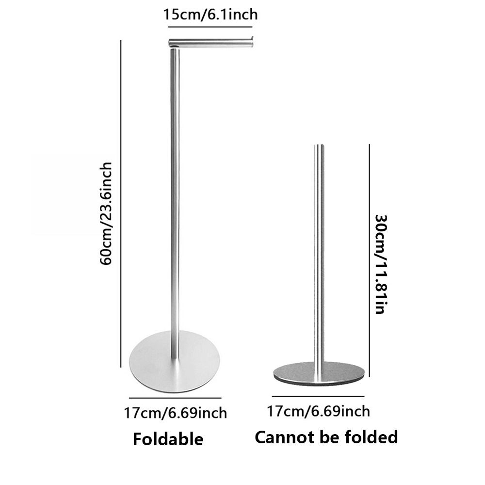 Non-slip Freestanding Toilet Paper Holder Single Pole Floor Standing Paper Dispenser  Bedroom