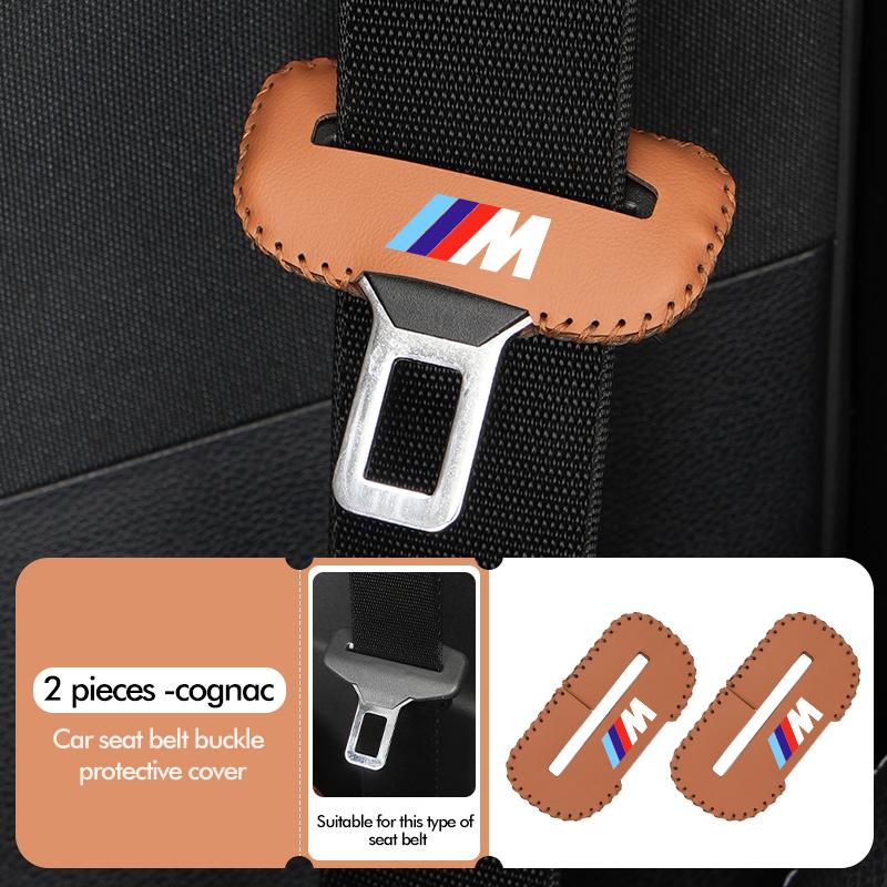 1/2/5pcs Auto Leather Belt Buckle Protector Durable Guard Cover For BMW E93 F10 F20 F30 F40 F15 F25 F26 F31 F49 F86 M3 M5 X3 E90