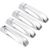 4pcs Chrome Plated ABS Exterior Side Door Handle Cover Trim for Dodge for Ram 1500 for Jeep Commander Grand Cherokee 2006-2010 Silver Tone Outer Door