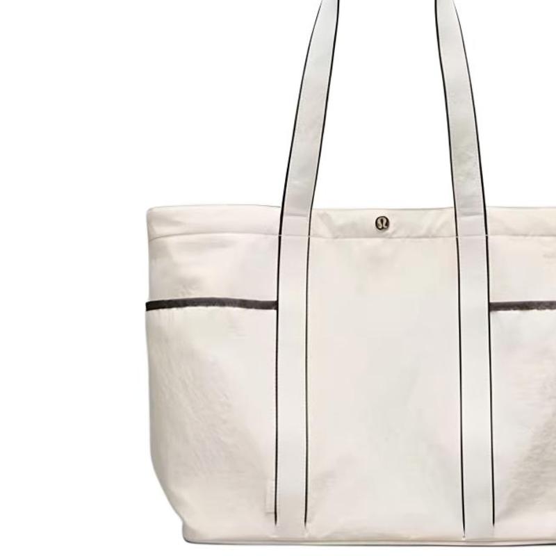Lululemon 20L Daily Multi-Pocket Snap Closure Tote Bag Unisex Tote Bags White LU9BSDS-51128