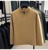 Men's Double-Sided Brushed Cationic Long-Sleeve Half-High Collar Zipper Sweatshirt