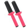 Portable Hair Fluffy 2pcs Round Hair Brush Anti‑Slip Hair Curler 17 Comb Teeth Hairstyling Tools Travel Personal Use for Home Hair Salon