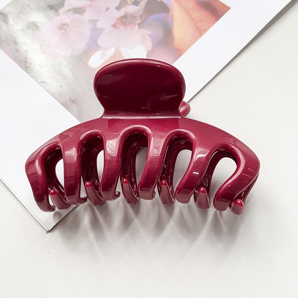 New Trendy ABS Colored Pumpkin Hair Claw High End Shark Clip Ins Fashion Hair Clip For Thick Hair Styling Hair Accessories