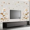 Creative Chinese Style Tulip Wall Sticker Self Adhesive Elegant Simulated Flower Decal for Bedroom Bedside TV Background Wall Decor