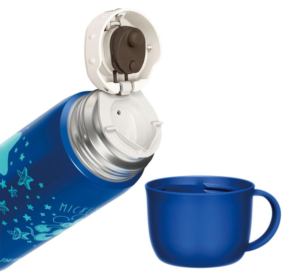 Thermos Garrafa Disney Mickey Blue Star BLS Isolada a Vácuo, 2 Vias, Mouse, 630ml/600ml, FHO-600WFDS