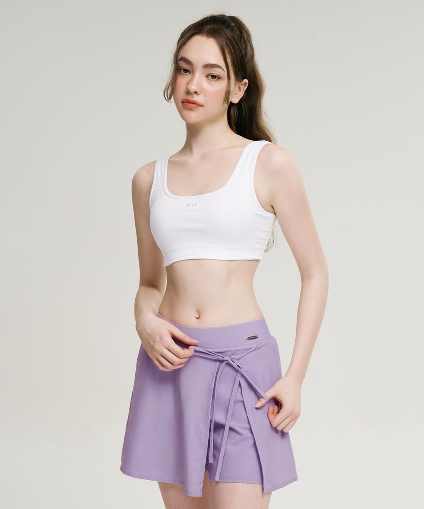 Gonna a pantaloncino da bagno Leijibi Airstretch con fascia lavanda