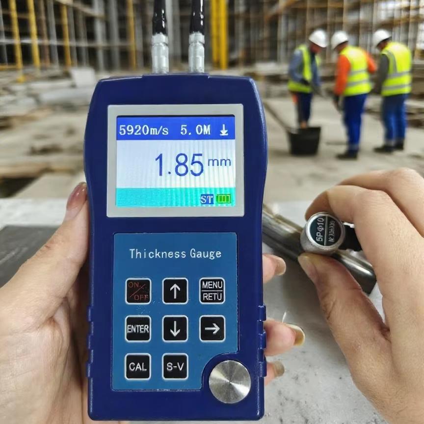 DR85S Digital Ultrasonic Metal Thickness Gauge Meter Portable ABS Material Tester Through Ultrasonic Thickness Meter Metal синий