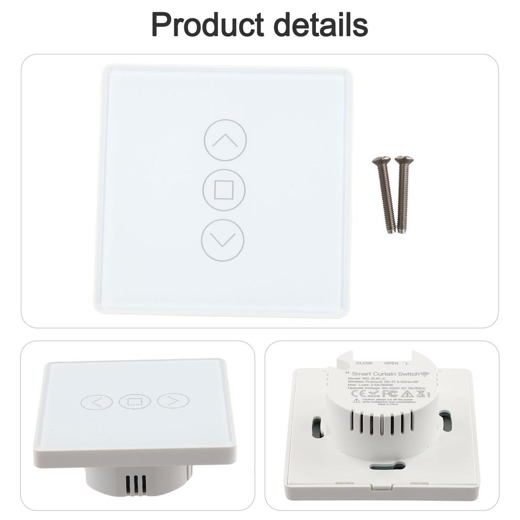 Dotykowy Włącznik Zasłon Smart Włącznik Zasłon Energooszczędny Włącznik Zasłon Energooszczędna Konstrukcja Do Użytku Domowego
