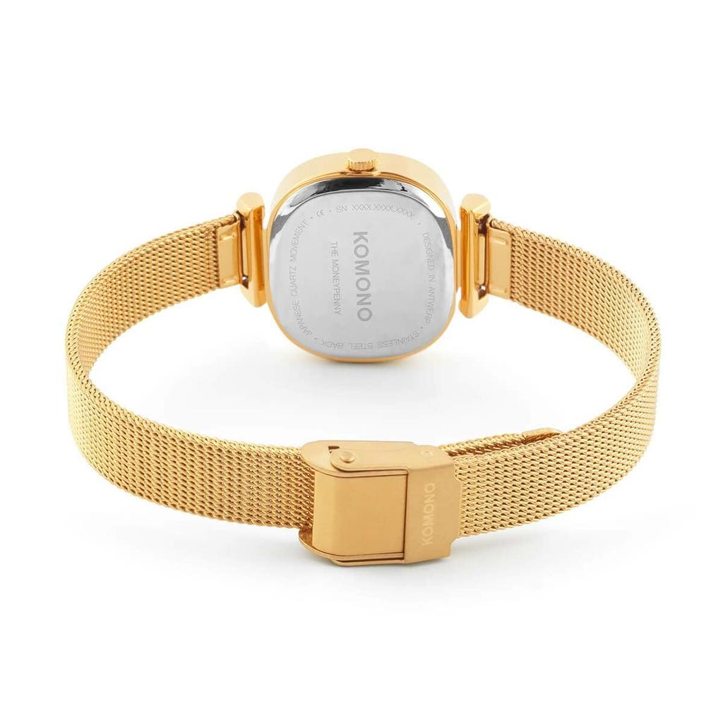 Authorized Distributor [KOMONO] Women's Watch KOM-W1165 Moneypenny Flower Royale Gold Lilac