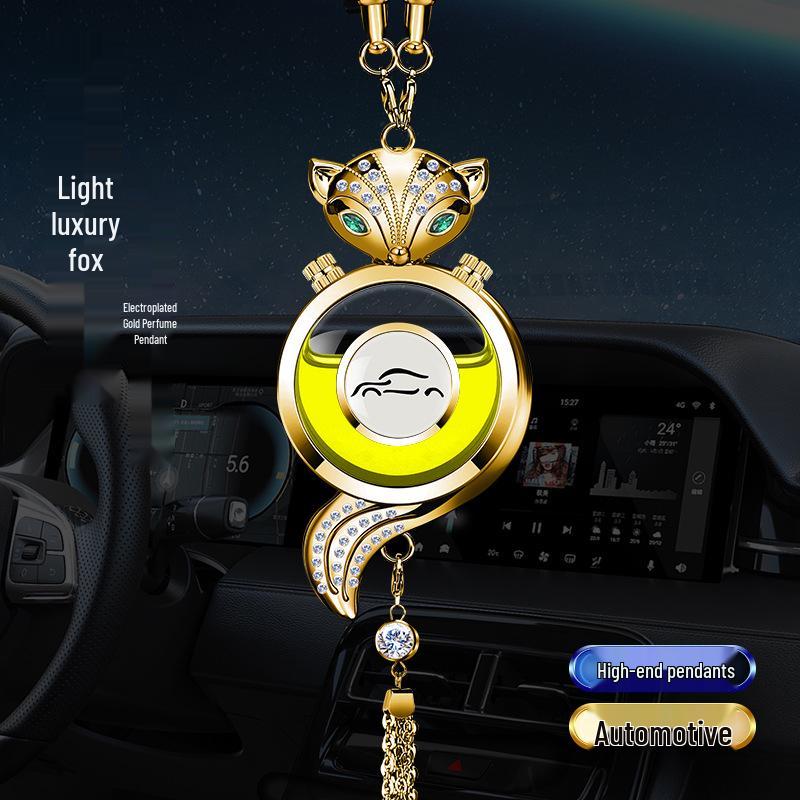 Crystal Rearview Mirror Air Freshener: Long-lasting Fragrance Pendant for Car Interior Decoration
