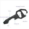 Multi-Use Stainless Steel EDC Keychain - Portable Outdoor Tool, 4-in-1 Bottle Opener/Wrench/Screwdriver/Ruler