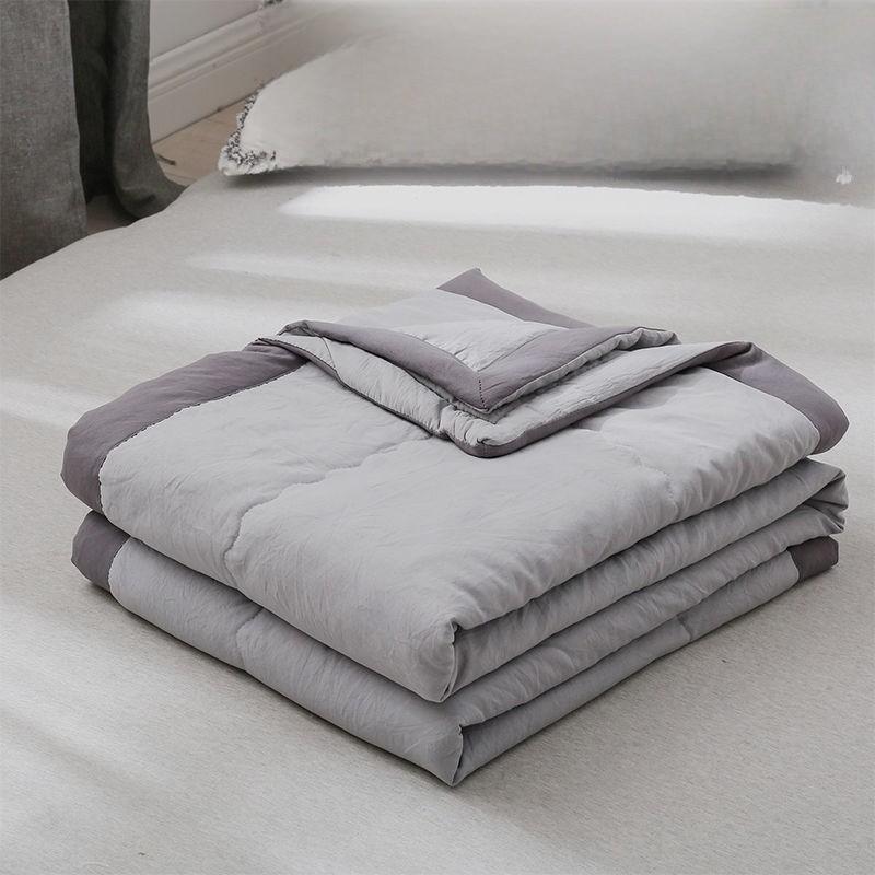 Summer Color Solid Blanket With Soft Filling For Kids And Student Dormitory