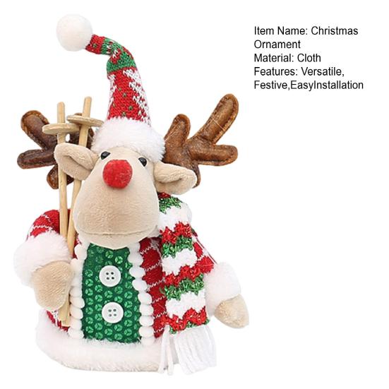 Christmas Decorations Reindeer Snowman Ornament Cartoon Festive Hanging Decor for Home Party Tree Indoor
