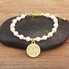 Nidin High Quality Round Shape Girl Boy Pearl Beads Zircon Hand Bracelets For Female Son Daughter Cute Jewelry Mother's Day Gift