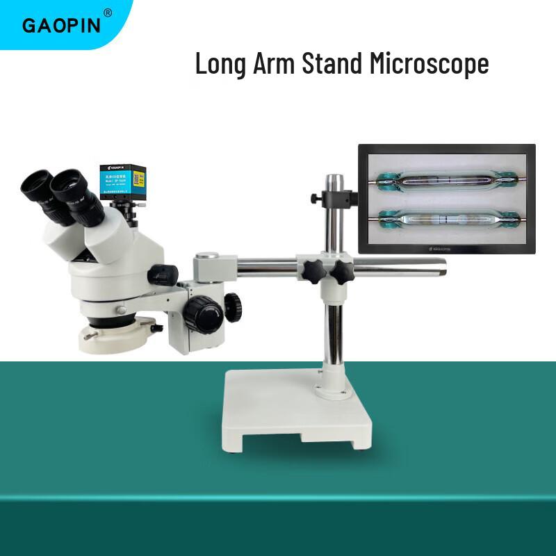 GAOPIN 7-45x Long Arm Stereo Microscope with Digital Output