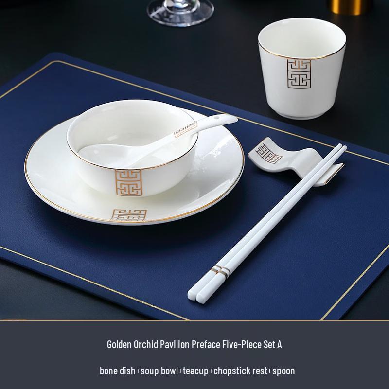 Chinese Style Bone China Hotel Dinnerware Set