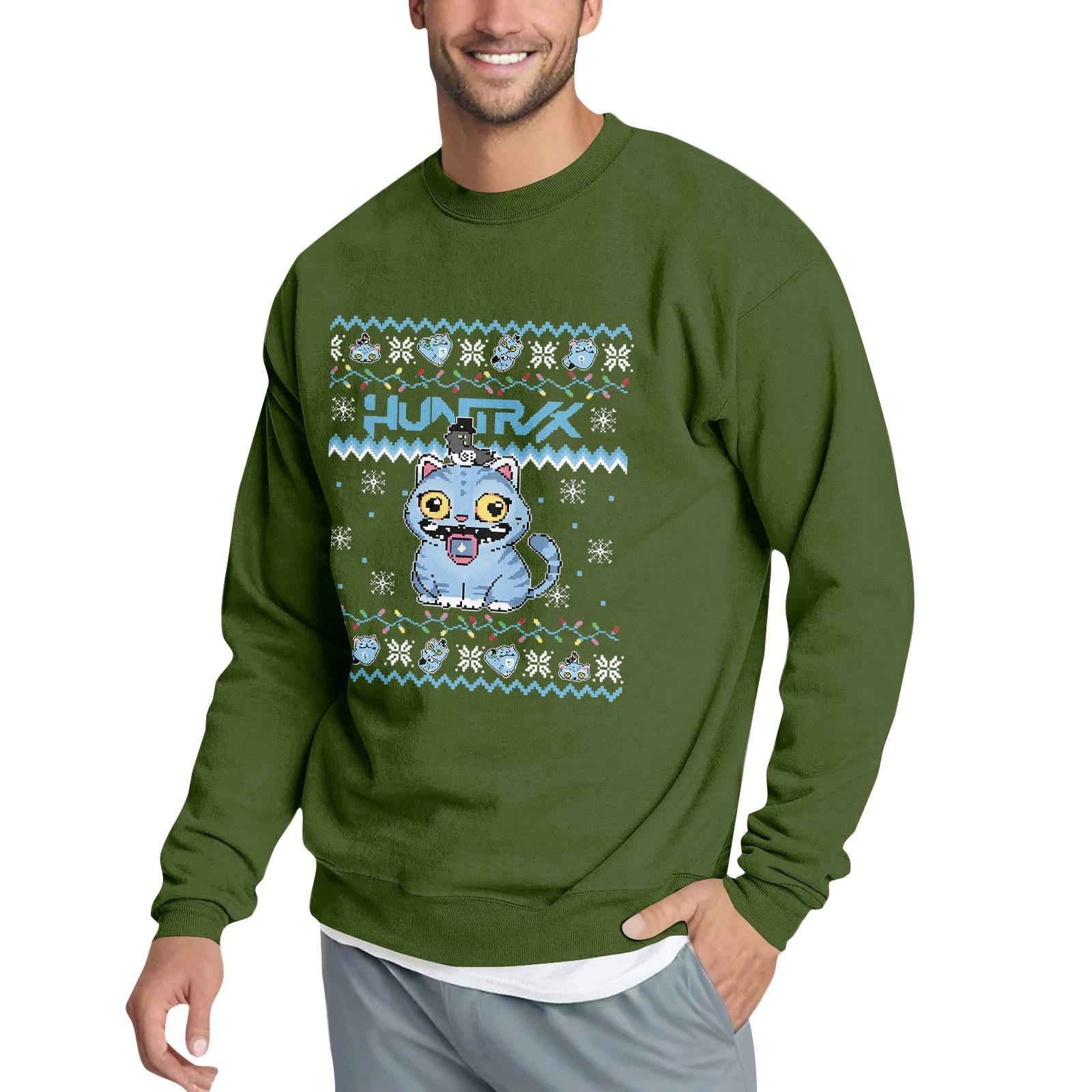 

Men s Casual Sweatshirt With Fun Film-Themed Print S