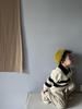 Mori Style Children's Knitted Sweater - Striped, Two-Button, Turn-Down Collar, Casual and Fashionable for Boys and Girls in Spring and Autumn.