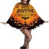 Halloween Cape Pumpkin Spider Skull Ghost Print Cloak Party Cosplay