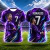 New Arriavl Special Ronaldo No.7 Print Soccer Jersey For Men T-shirt Summer Sports Tees Casual Kids/Adult Tops