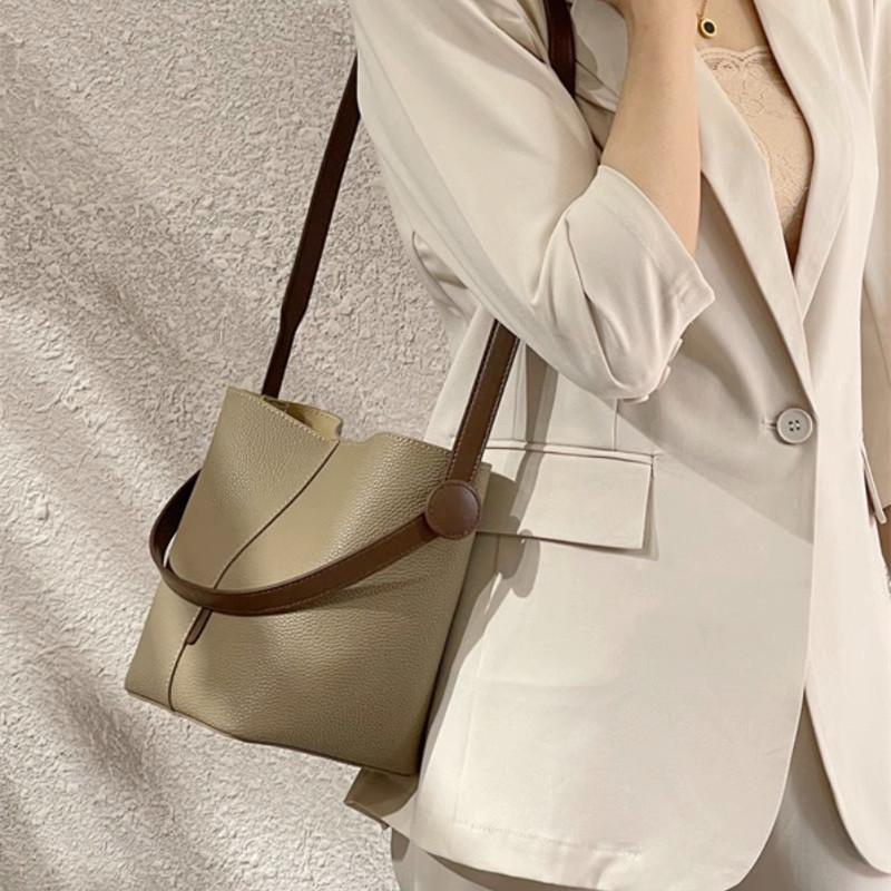 This year's popular bag 2025 new vegetable basket bucket bag premium sense portable messenger bag commuter shoulder women's bag