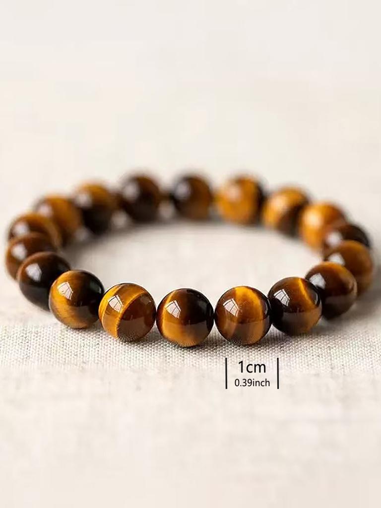 Retro Bracelet Tiger'S Eye Stone 10Mm Different Sizes Men'S Bracelet Stone Bracelet