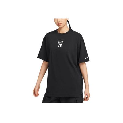 Casual Sports Crew Neck Short Sleeve T-Shirt Women Tops Black IF0391-010
