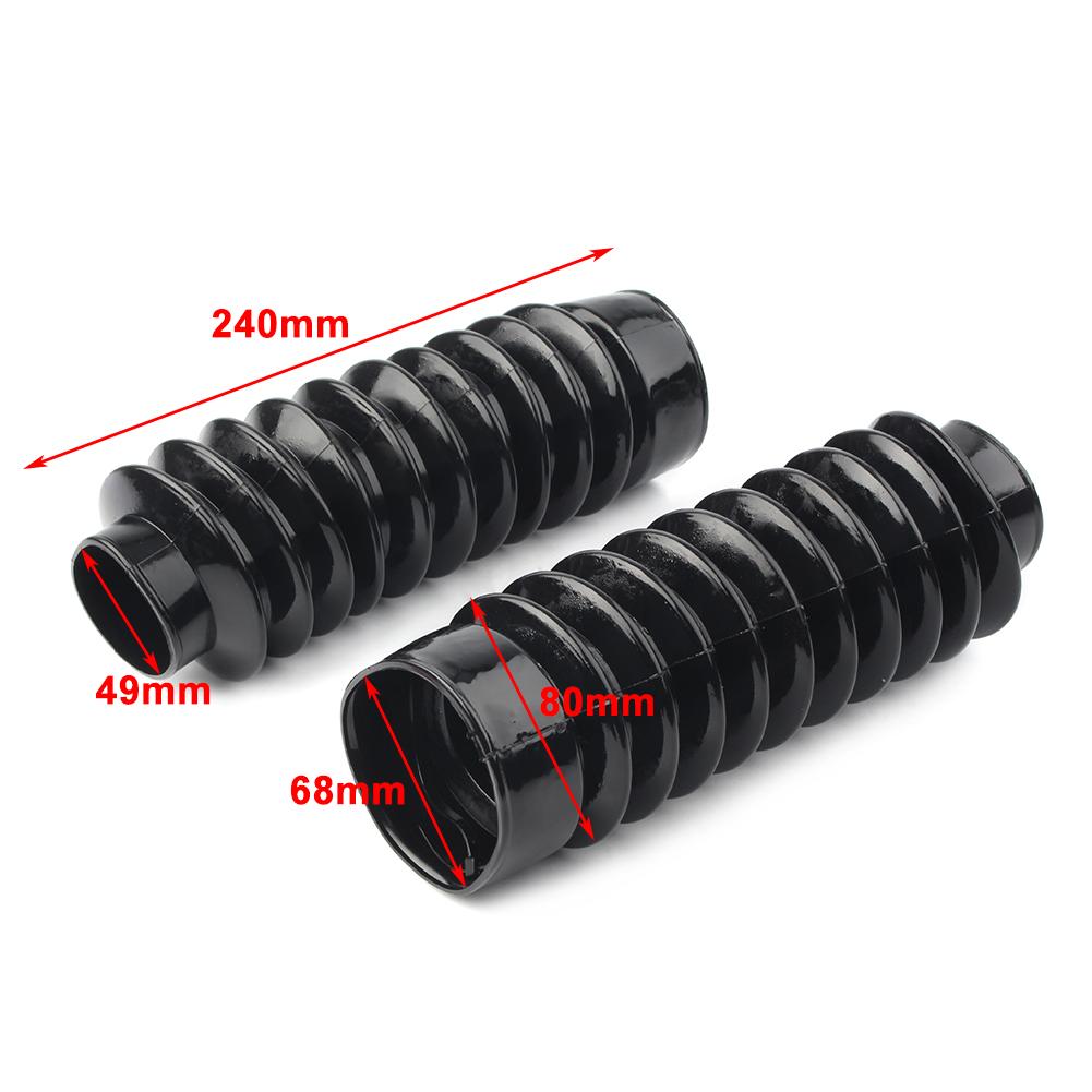 Universal Motorcycle Front Fork Boots Gators Covers Rubber Fit For Harley Softail FXST Dyna FXDWG FXWG 39mm/41mm/49mm