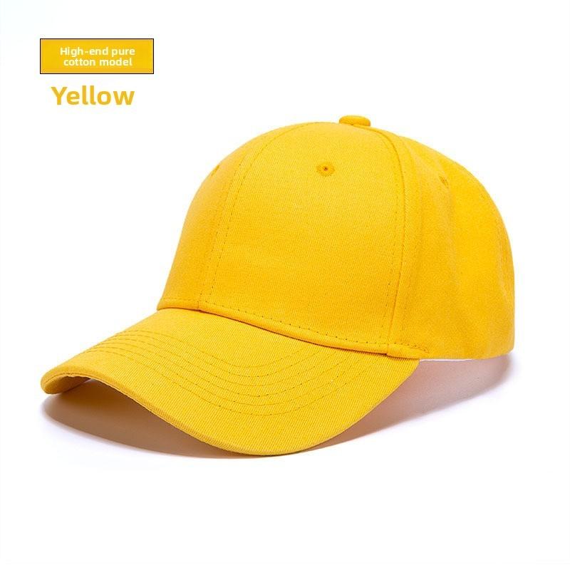 Cotton Baseball Cap With Adjustable Sunshade For Casual Wear