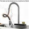 Chrome Plated Gun Gray Hot And Cold Water Tap Kitchen Sink Faucet Household Pull-out 304 Stainless Steel Faucet