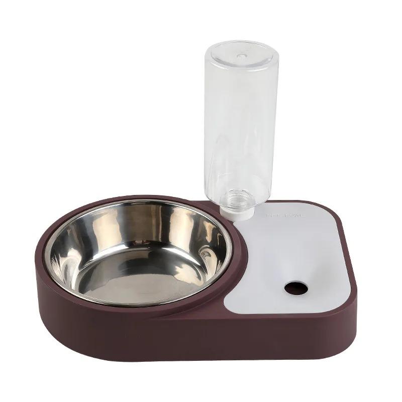 Classic Pet Feeder Moisture Proof Multifunctional Cat Dog Universal Automatic Water Feeder Stainless Steel Pet Double Food Bowl