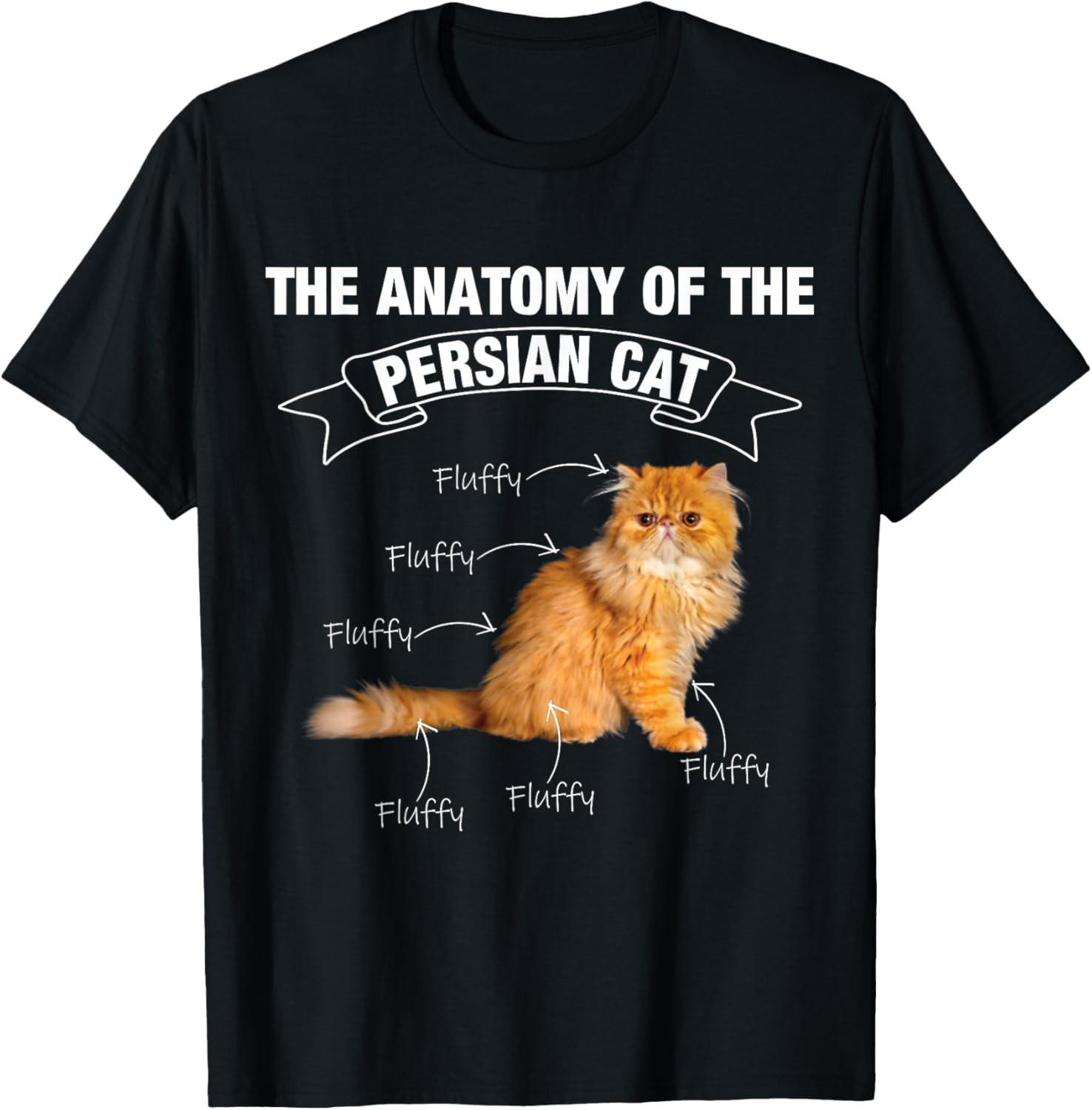 Persian cat Persian cats anatomy T-Shirt S разноцветный