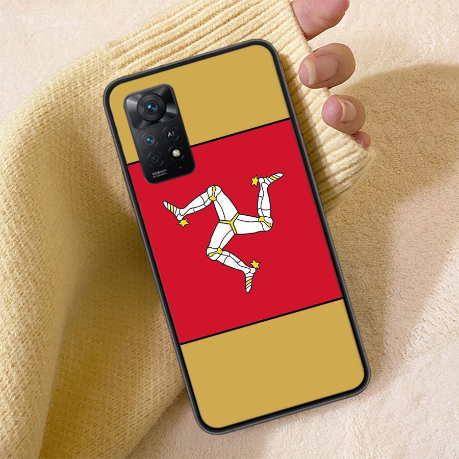 Isle of Man Coat of Arms Phone Case For Redmi Note 13 14 15 Pro Plus 12 13C 12C 15C 9 10 10C 9T 9C 9A TPU Soft Cover Clear Cell