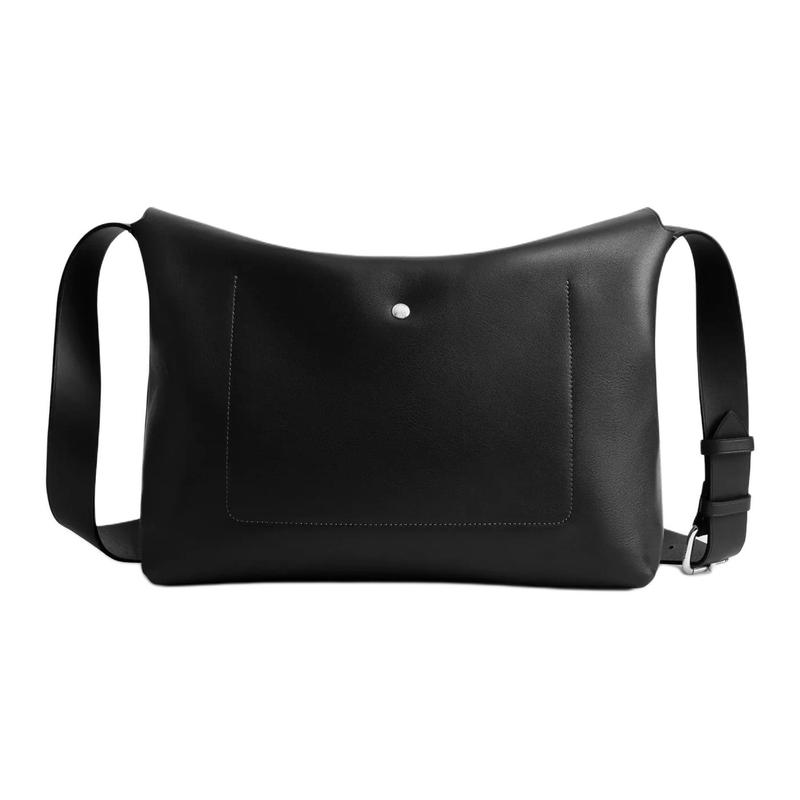 Coach LUDLOW 33 Markenlogo Rindsleder Umhängetasche Groß Herren Schwarz