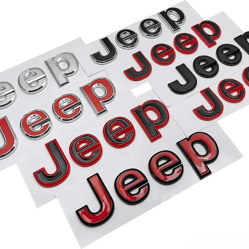 Hlpg5 14.3x4cm 3D Metal Car Side Body Badge Trunk Hood Sticker Emblem for Jeep Logo Patriot Rubicon Wrangler Grand Cherokee Compass Re
