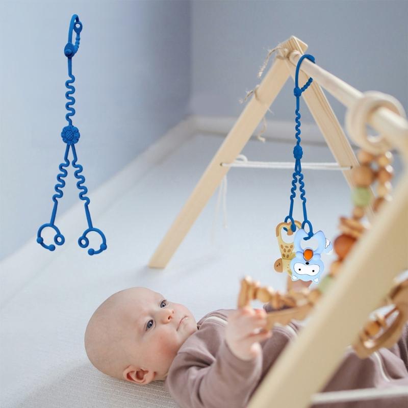 2 In 1 Sunflower Pattern Baby Pacifier Chain Silicone Bottle Holder Multifunctional Teething Toy for Easy Travel