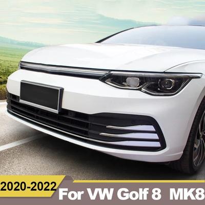 For Volkawagen VW Golf 8 MK8 2022 ABS Car Front Fog Light Cover Trim Tail Foglight Lamp Frame Sticker Accessories