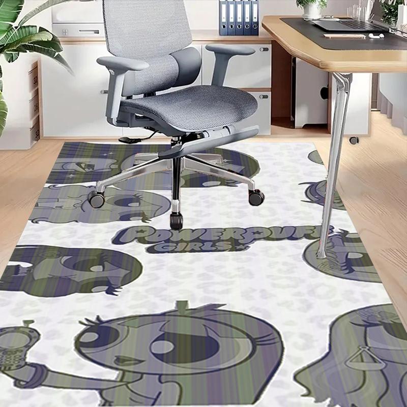 1 Stück Powerpuff Girls Teppich Anti-Rutsch Polyester Fußmatte für Büro.Schlafzimmer