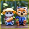 Zootopia Q Version Anime Figure Collectible Doll Nick Judy Clawhauser Elephant Desktop Ornament Cake Topper Kids Toy