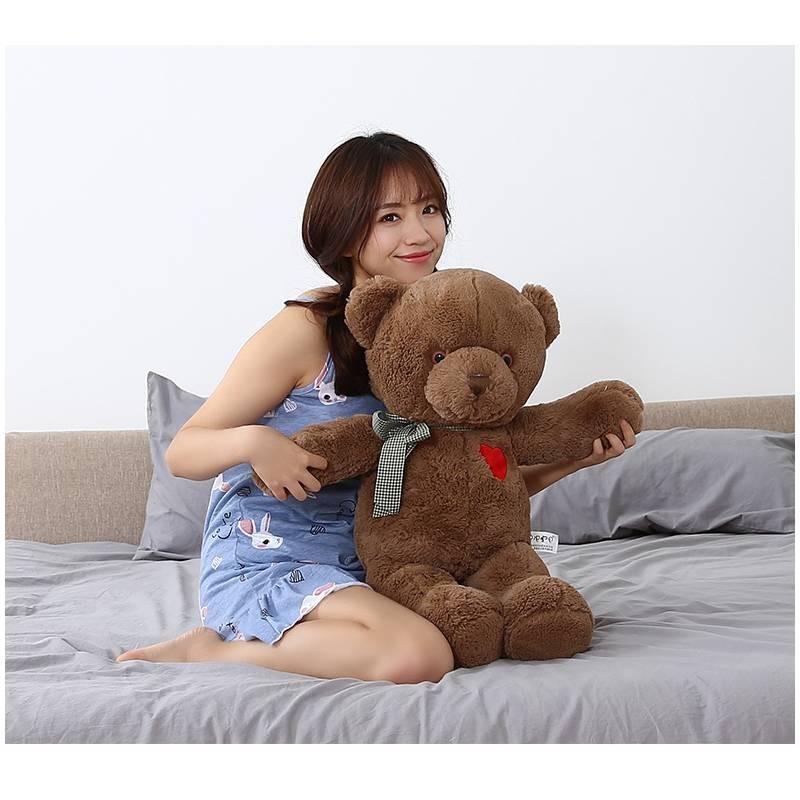 Teddy Bowknot Lattice Bear Plush Toy Cartoon Stuffed Animal Dolls Kids Gift