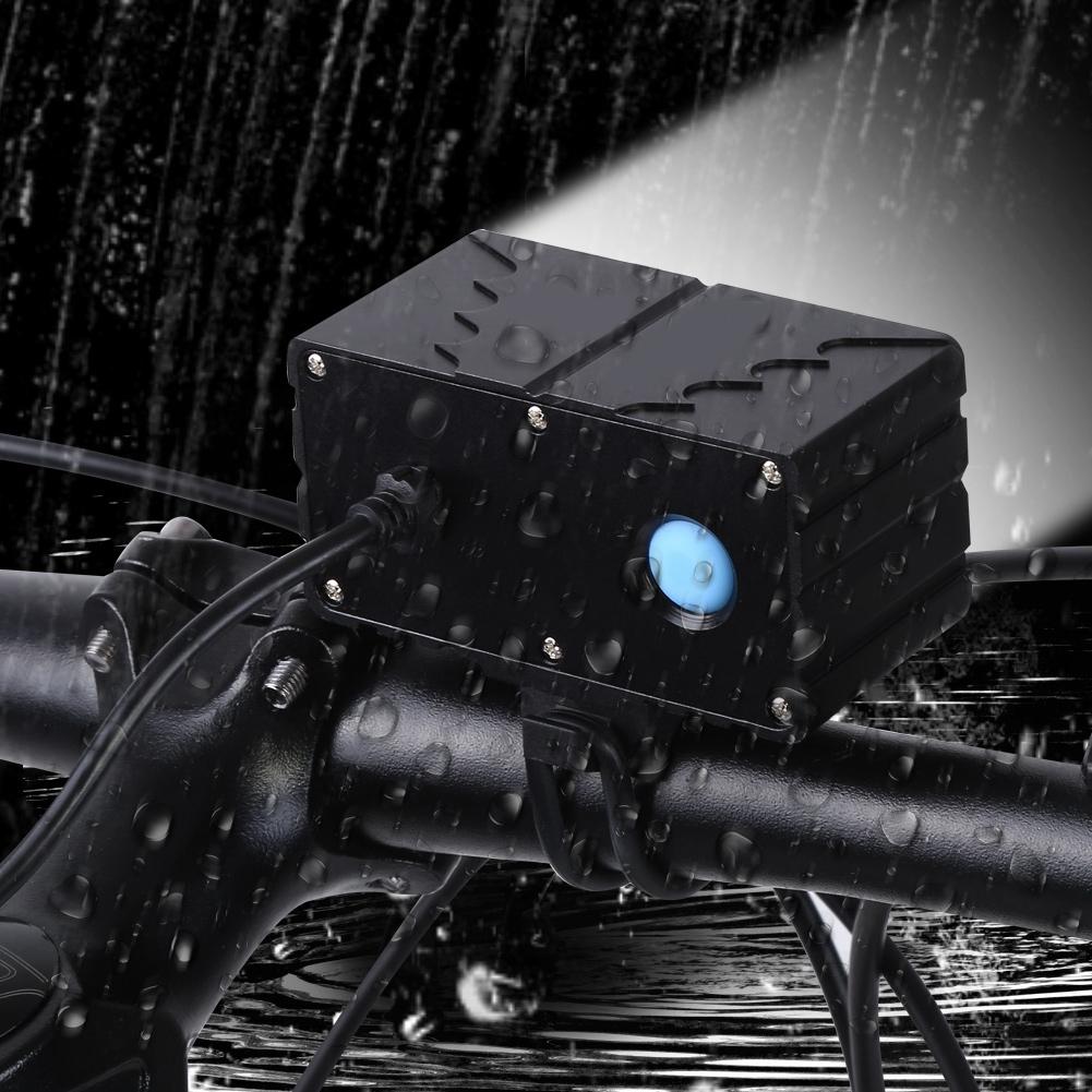 Bike LED Bright Front Lamp Rechargeable Bicycle Head Light with 6 X 18650 Battery
