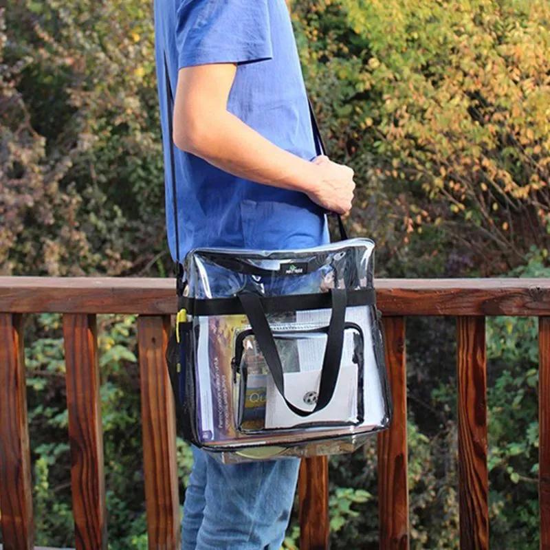 

Portable Transparent Shoulder Crossbody Bag Tote Satchel Handbag For Women чёрный