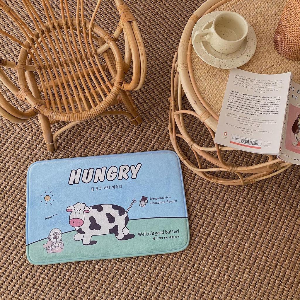 Cute Cartoon Cow Pattern Kitchen Floor Mat Runner Bathroom Doormat Trendy Cowprint Indoor Decor Area Rug Gift for Home